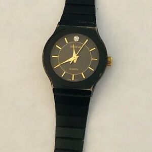 Geneva Black and Gold Smartwatch